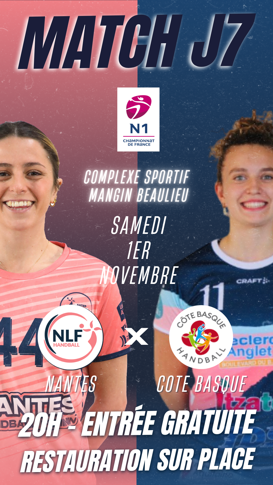 Championnat N1 : NLF Handball vs Cote Basque